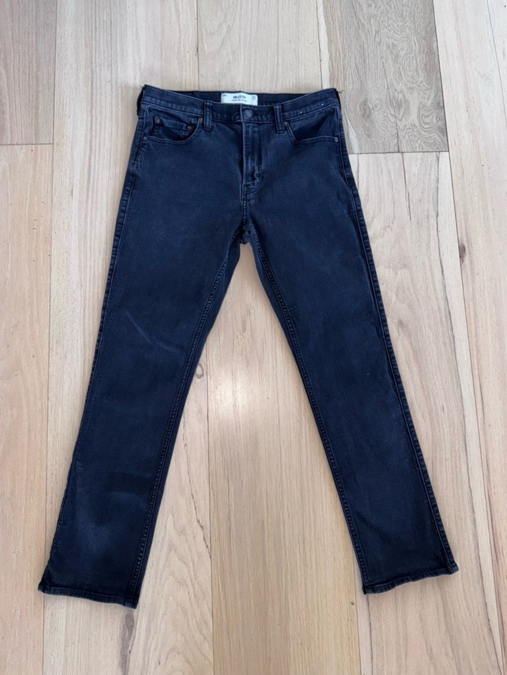 Hollister Athletic Slim Straight Jeans Black Size 33x32